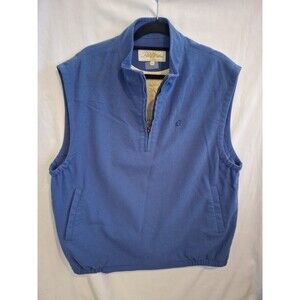 PETER MILLAR Men's Blue Sleeveless Golf Vest Size XL  Casual Pullover Wool